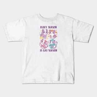 Every Season Is Cat Season Kids T-Shirt